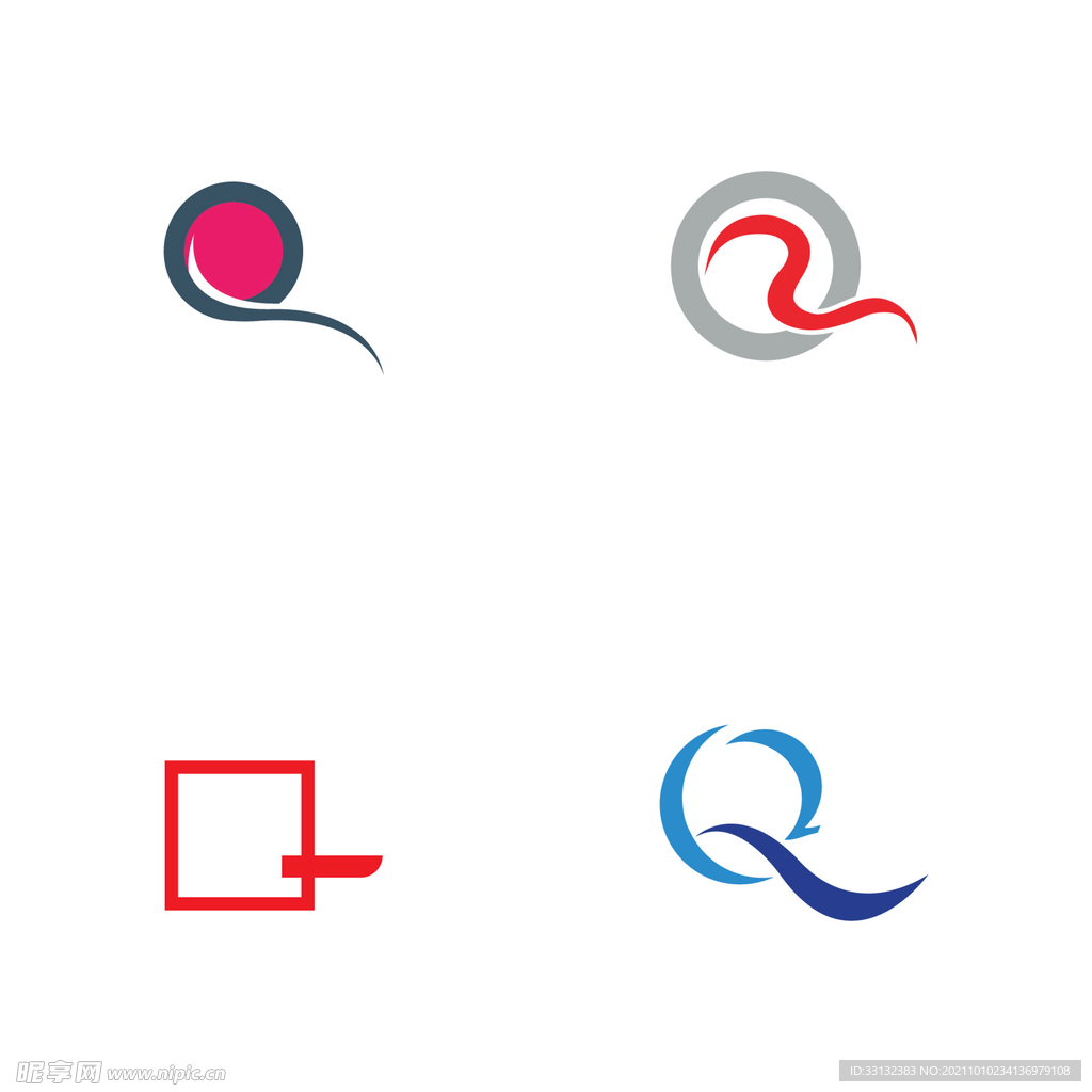 字母标 logo 标志Q 