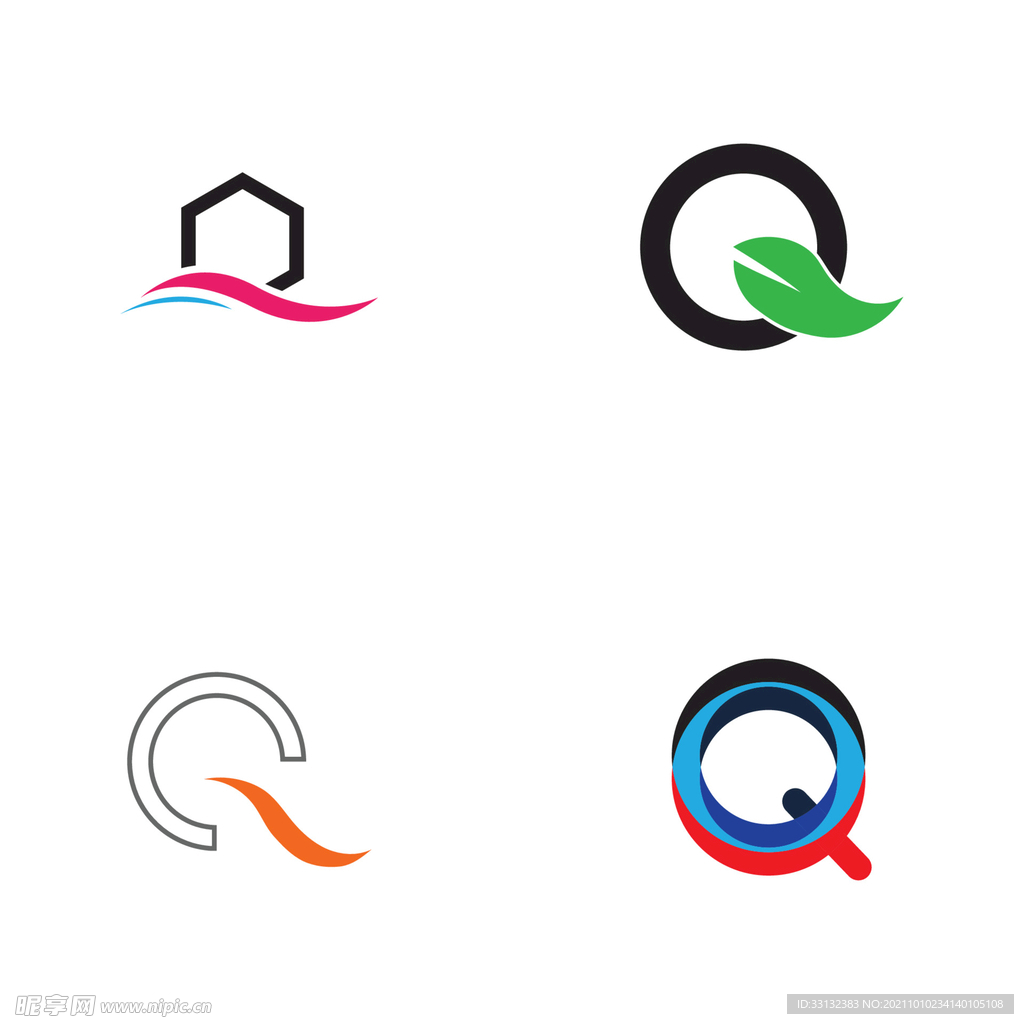 字母标 logo 标志Q 