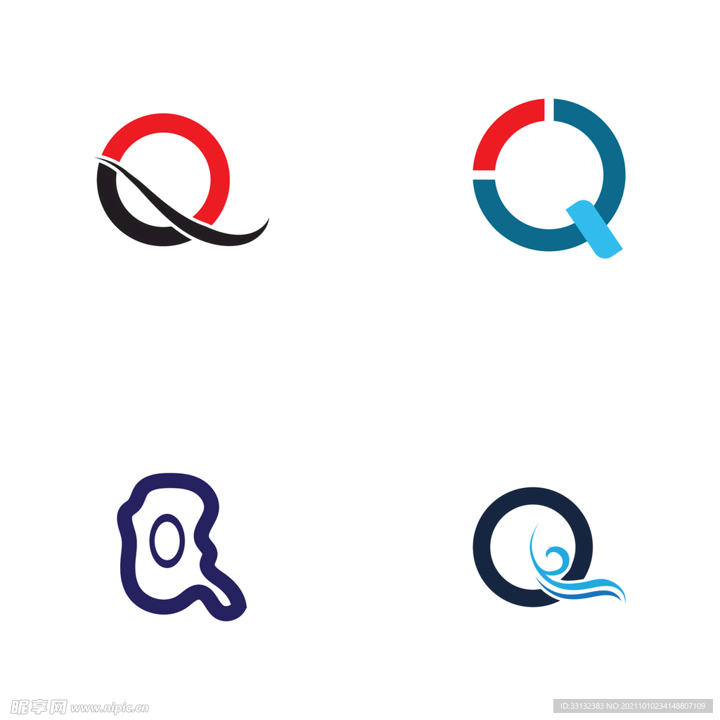 字母标 logo 标志Q 