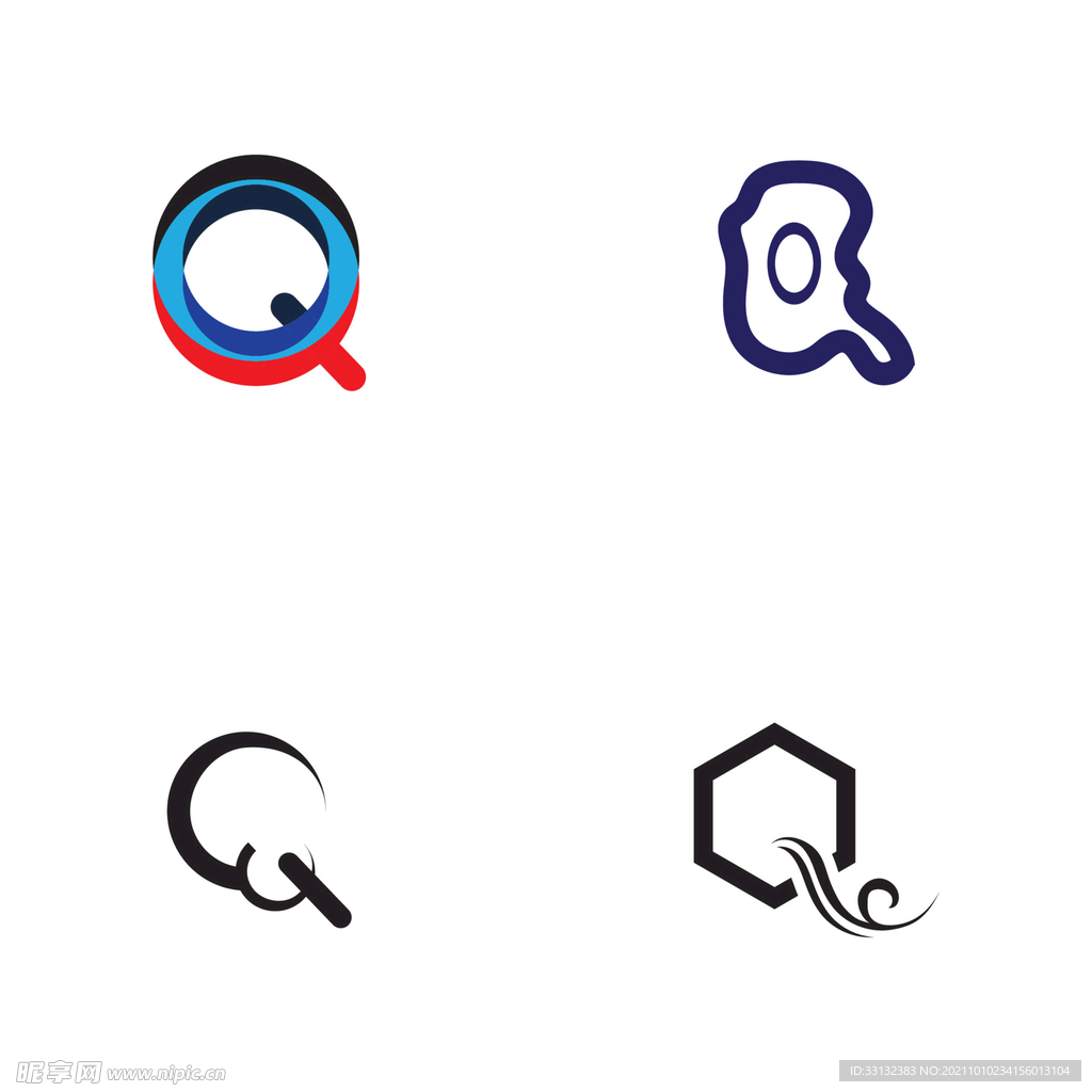 字母标 logo 标志Q 