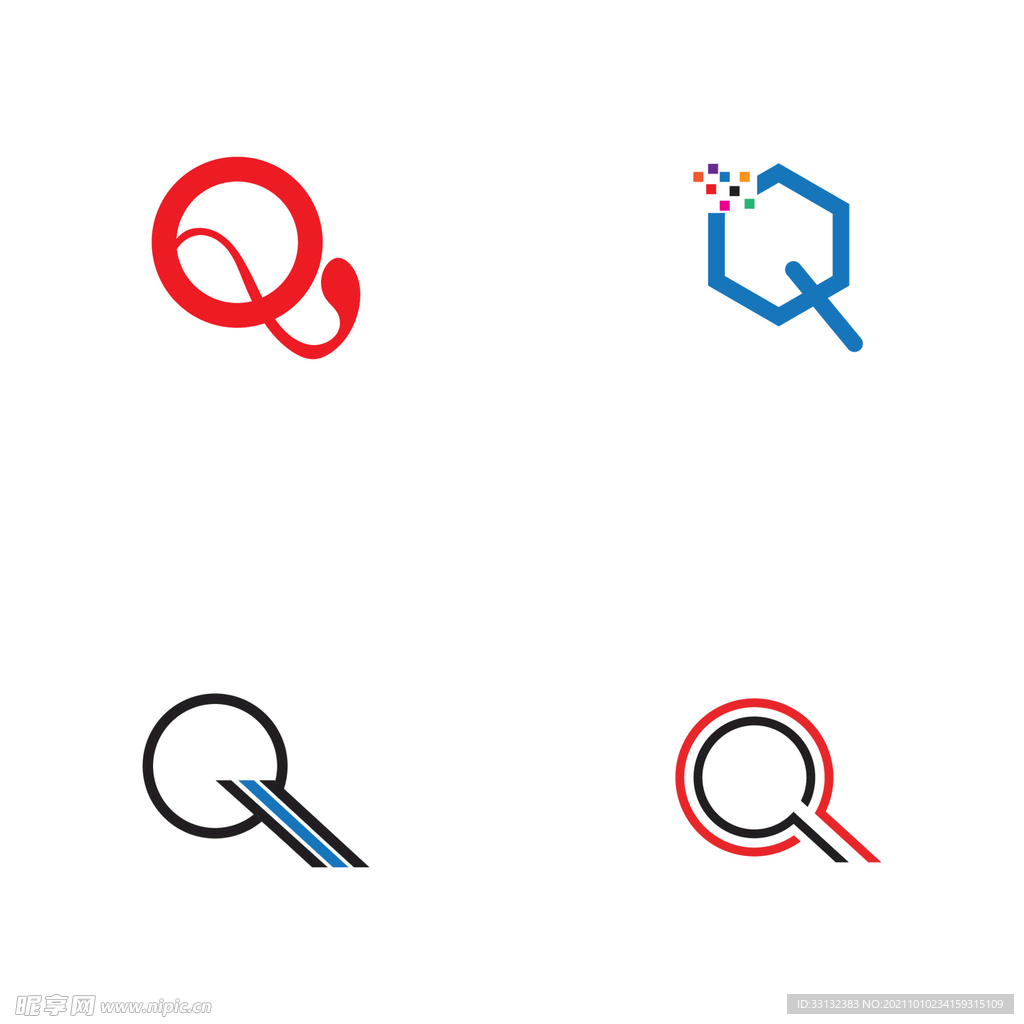 字母标 logo 标志Q