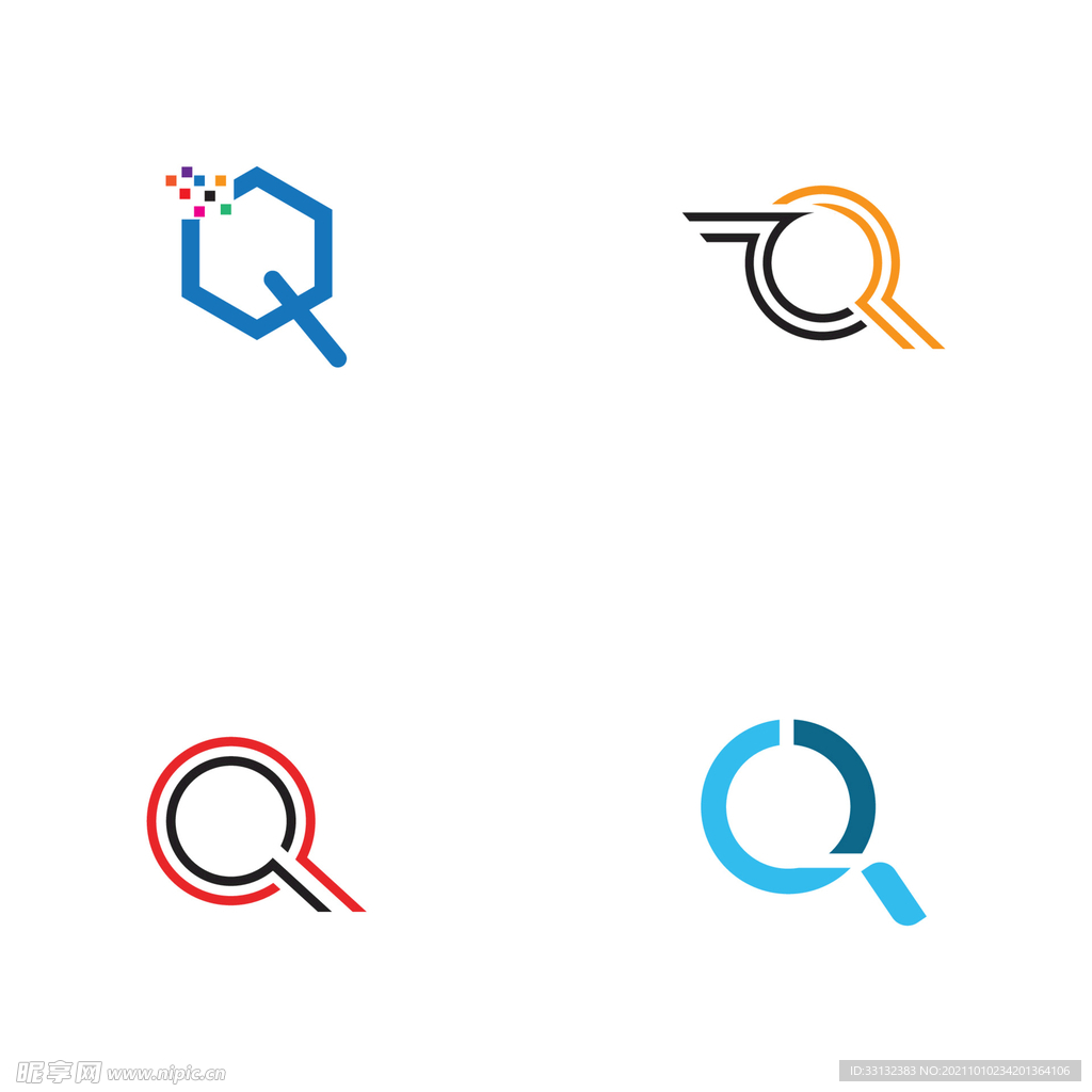 字母标 logo 标志Q 