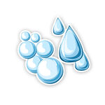 水滴水水资源节约用水卡通分层图
