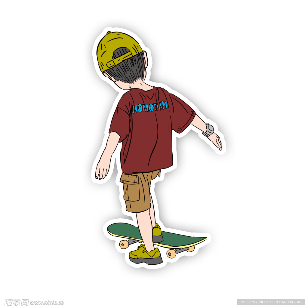 玩滑板的小朋友滑板极限运动滑冰