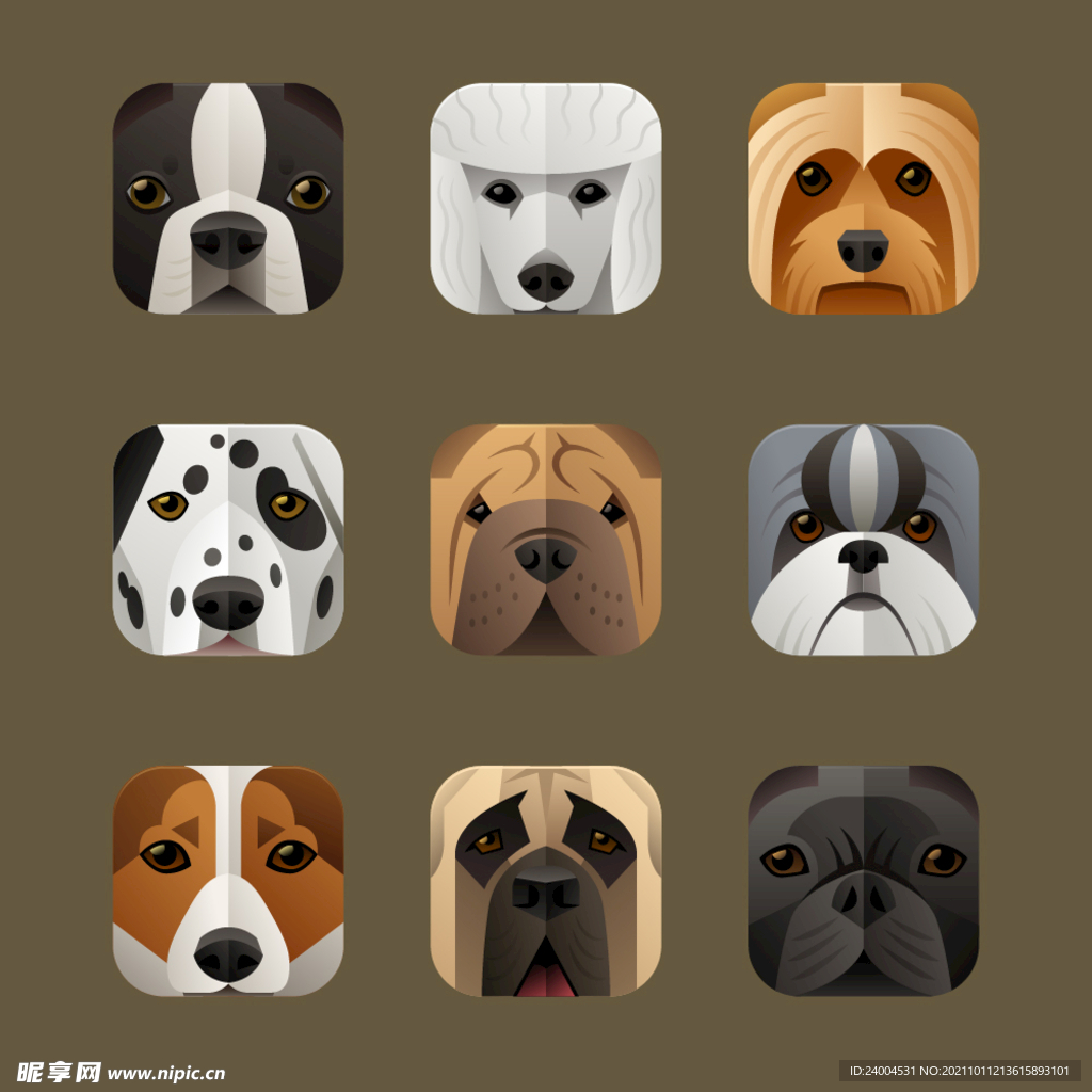 动物头像ICON设计