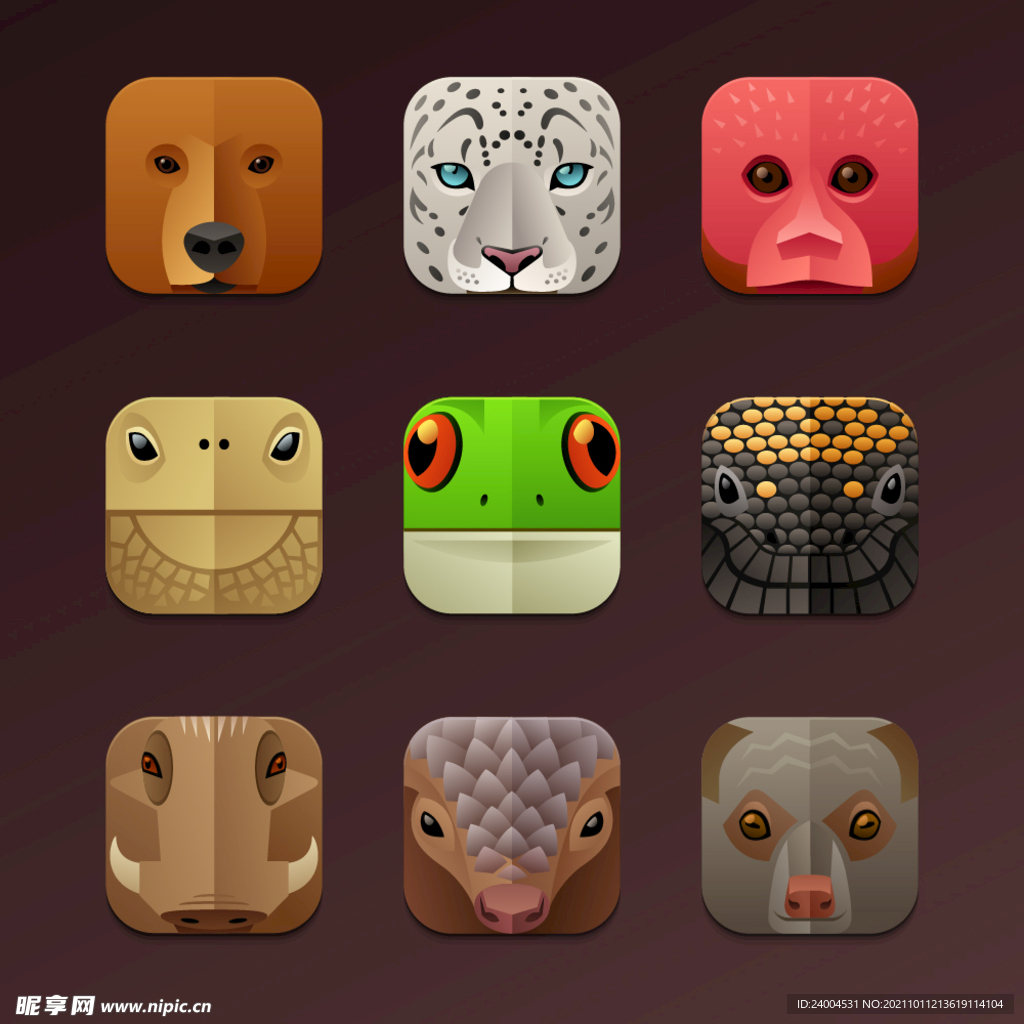 动物头像ICON设计