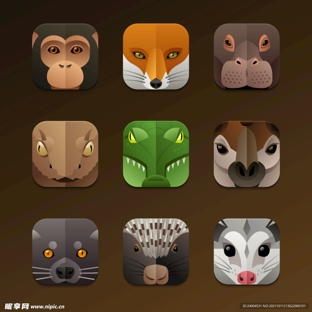 动物头像ICON设计