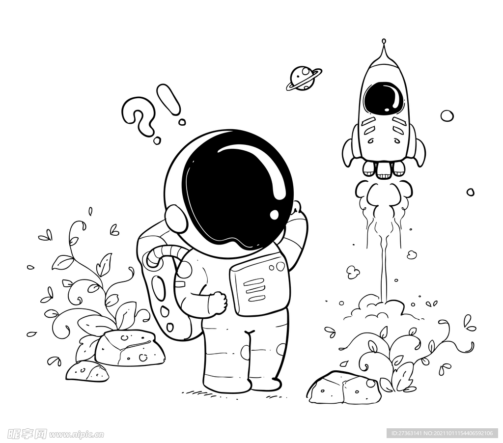 宇航员涂鸦