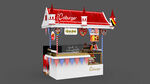 风格时尚德式餐车餐亭3D