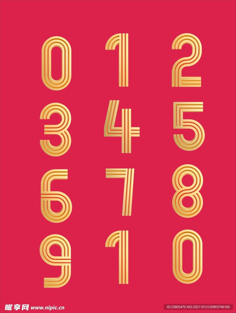 金属数字特效