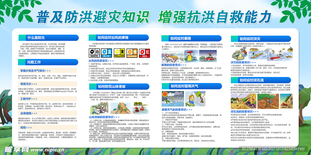 防灾减灾公示牌 避灾知识牌