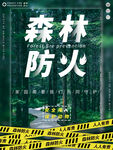 简约实拍风森林防火宣传海报