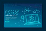 cms 概念登陆页面矢量