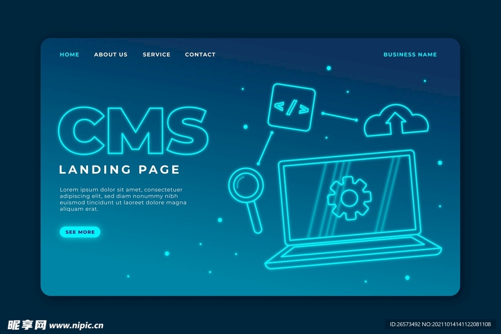 cms 概念登陆页面矢量