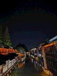 乌镇美丽的夜景