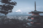 风光摄影黑暗风日本富士山京都
