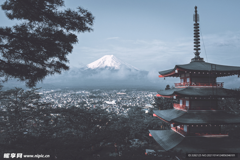 风光摄影黑暗风日本富士山京都