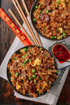 传统美食牛肉炒饭