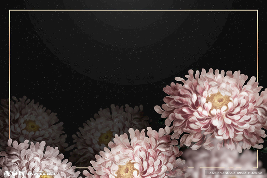 手绘花卉背景矢量