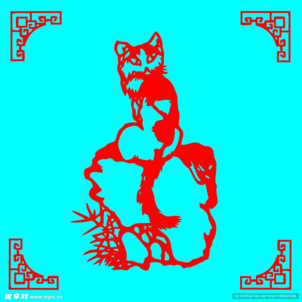 猫剪纸