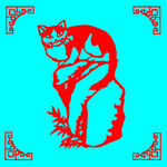猫剪纸