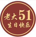 51岁生日展板