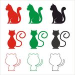 猫剪影