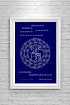 花好月圆字体圆盘花纹设计 