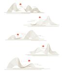 中国风线条山纹