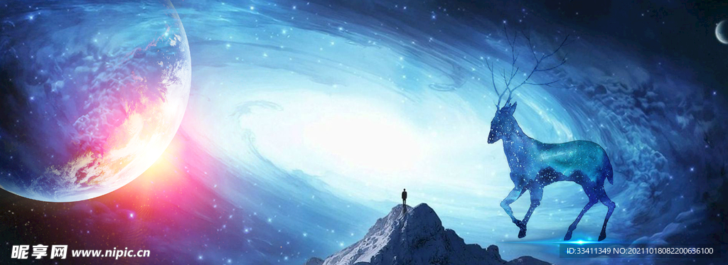 创意星空合成海报图片