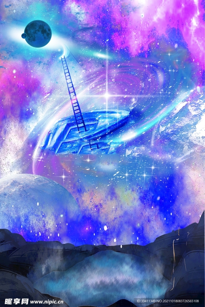   创意星空合成海报图片