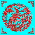 凤穿牡丹剪纸