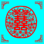 喜上眉梢剪纸
