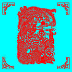 二凤朝阳剪纸