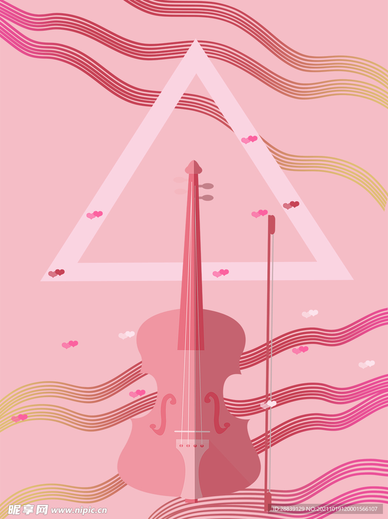 粉色音乐背景