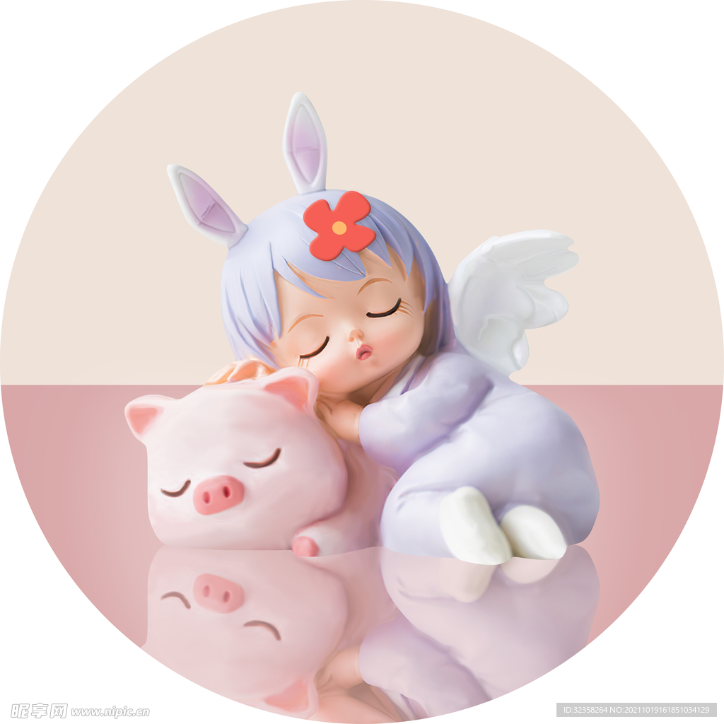 少女手绘插画装饰画