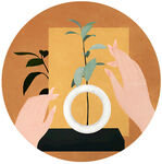 植物手绘插画装饰画