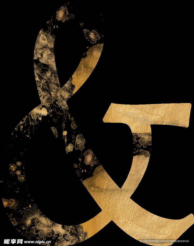 黄金字母设计符号