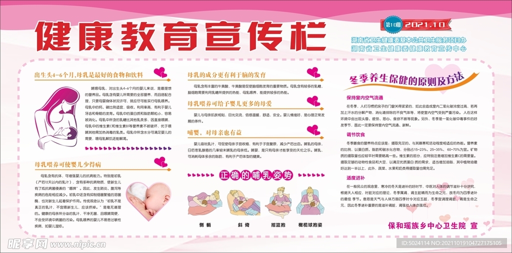 母乳知识健康教育宣传栏