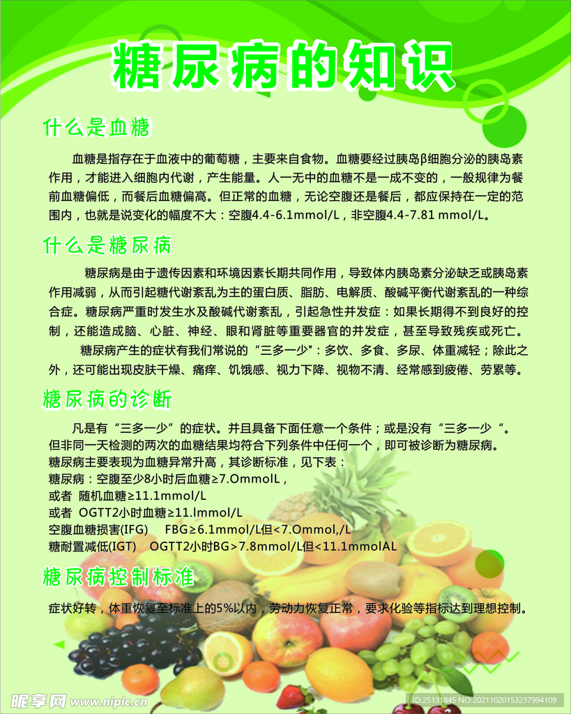 糖尿病的知识