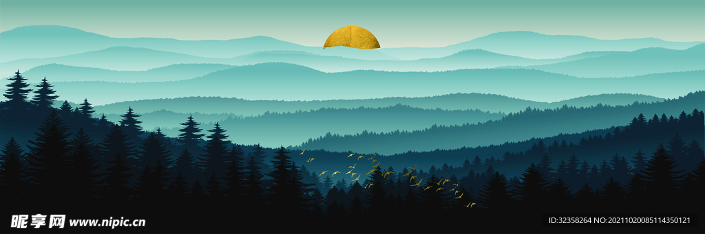 意境禅意山水水墨画国画装饰画