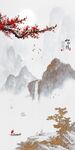 中式山水情国画装饰画