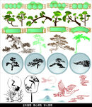 松树插画矢量图