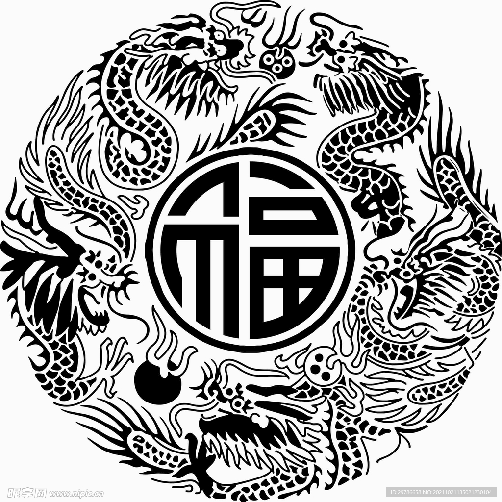 福龙矢量图