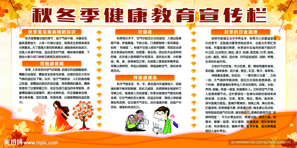秋冬季健康教育宣传栏