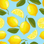 柠檬无缝图案