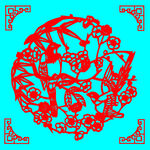 喜上眉梢剪纸