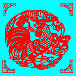 鸡剪纸