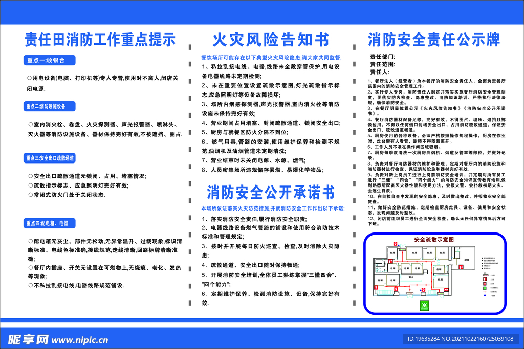 消防安全责任田 公示牌