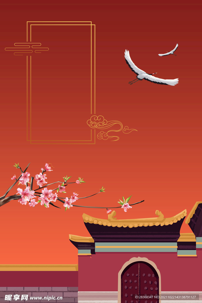 国潮风背景